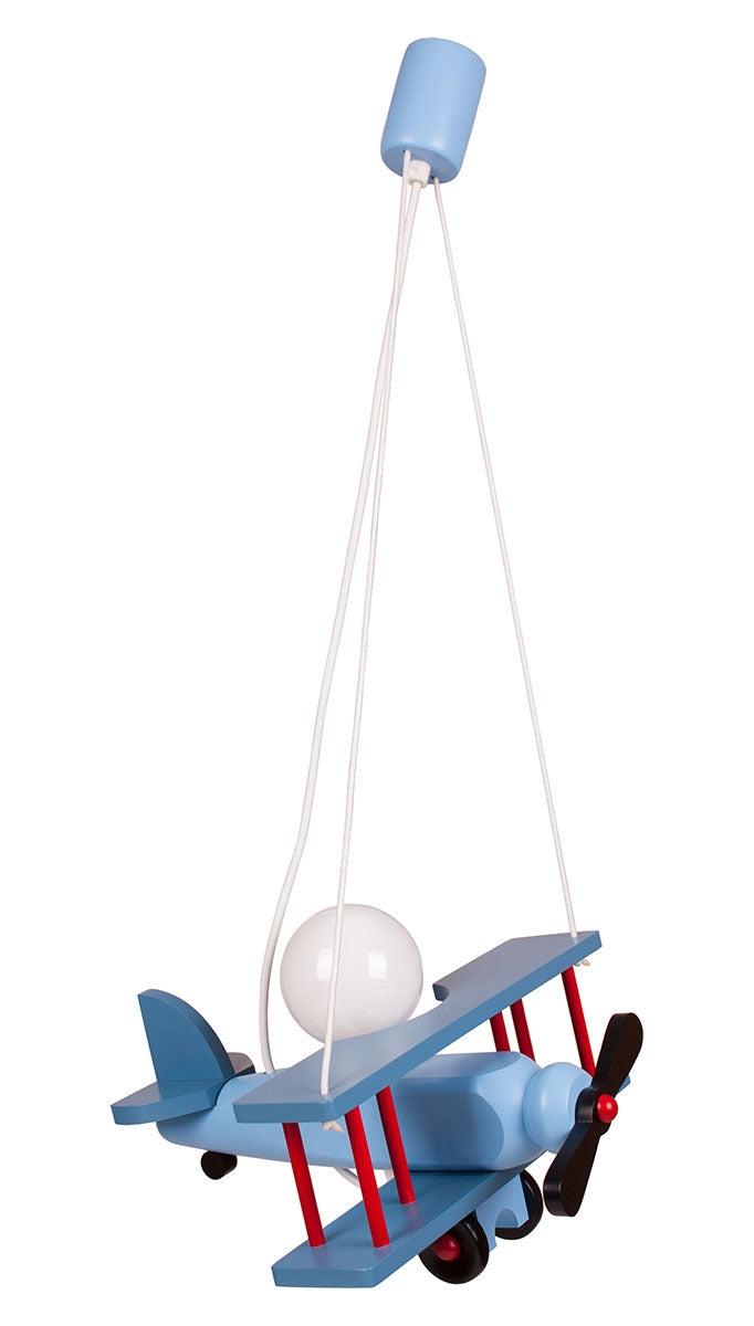 Hanging lamp Aeroplane small blue-black-red