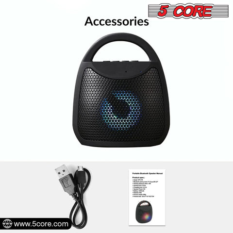 5Core Bluetooth Speaker Wireless Outdoor Rechargeable Mini Portable