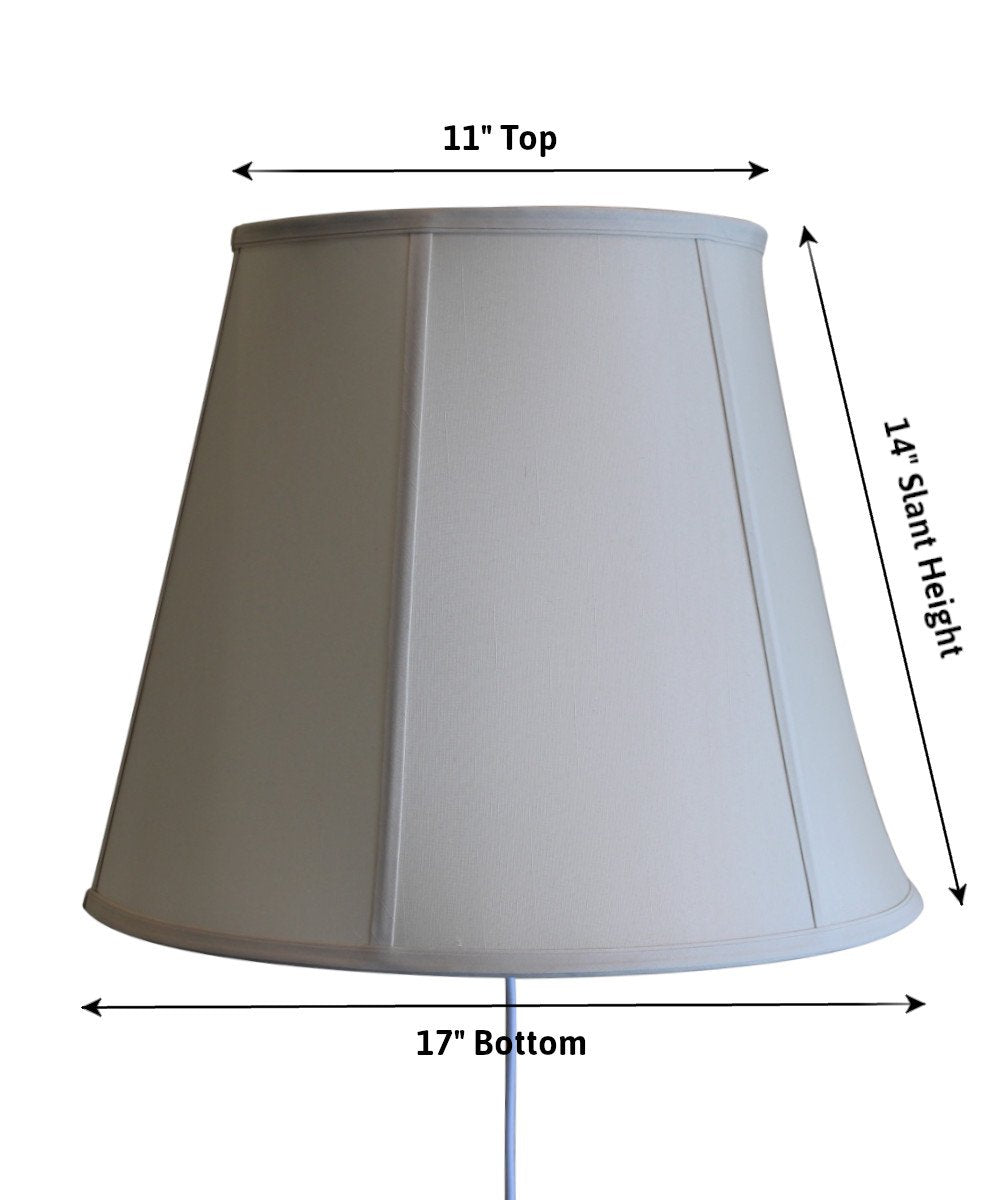 17"W Floating Shade Plug-In Wall Light Eggshell Fabric