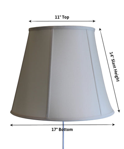 17"W Floating Shade Plug-In Wall Light Eggshell Fabric