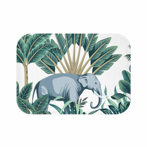 Auspicious Elephant in The Wild Bath Mat Home Accents