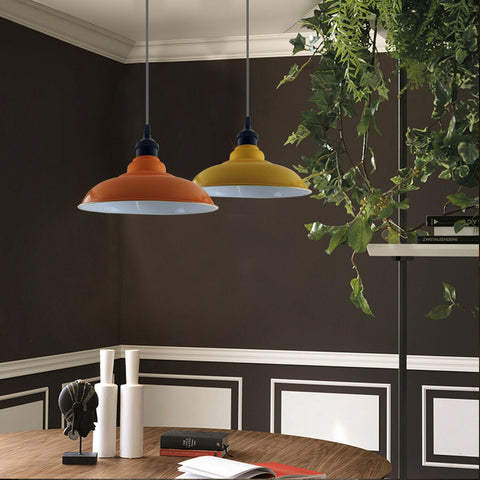 Industrial Pendant Lighting 32cm - Orange Over the kitchen island~3685