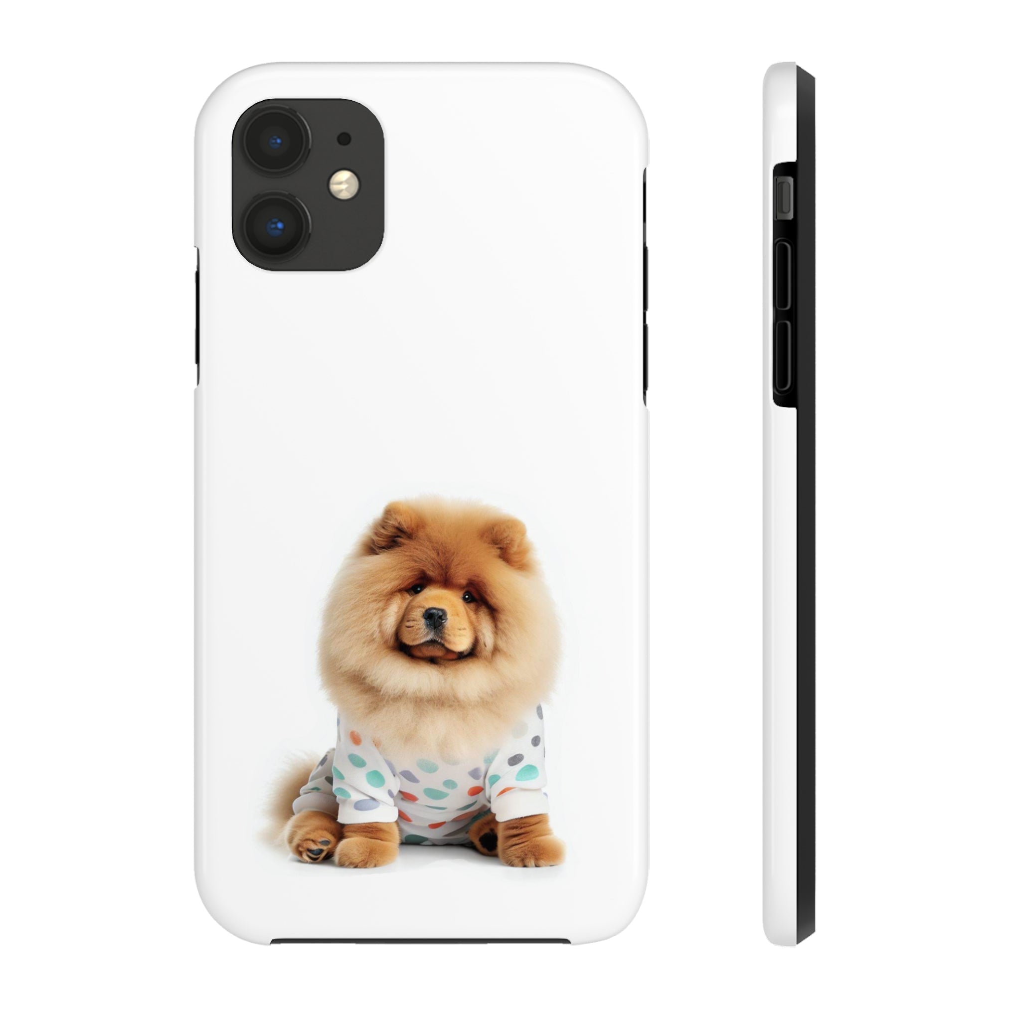 Fluffy Chow Chow Dog Touch Case for iPhone with Wireless Charging