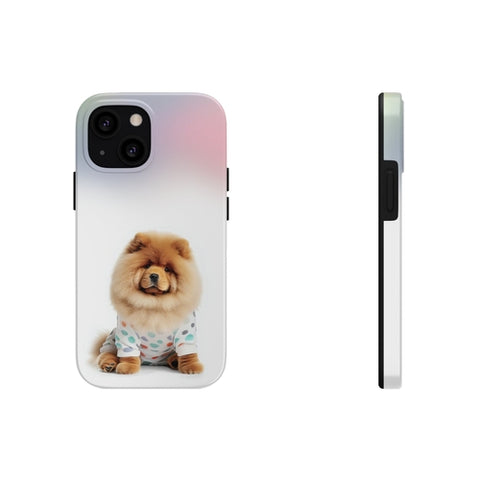 Fluffy Chow Chow Dog Touch Case for iPhone with Wireless Charging