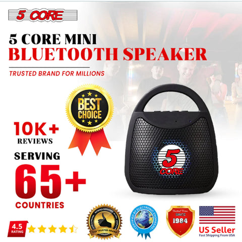 5Core Bluetooth Speaker Wireless Outdoor Rechargeable Mini Portable