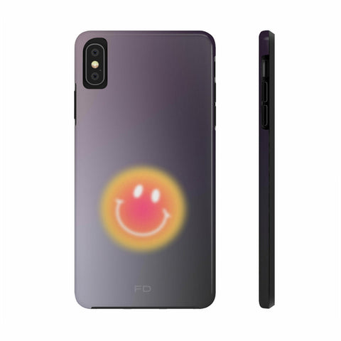 Smiley Face Tough Case for iPhone with Wireless Charging