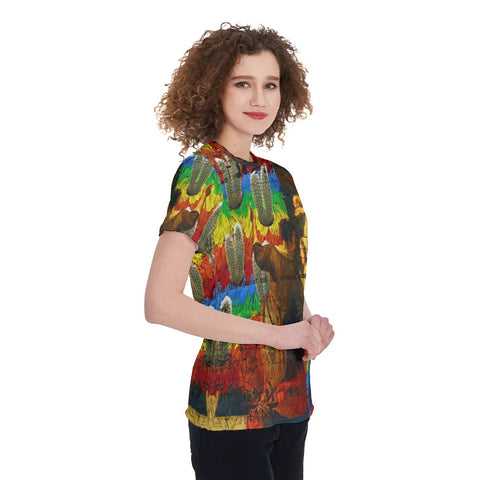 AND THIS, IS THE RAINBOW BRUSH CACTUS. II Women's Velvet All Over