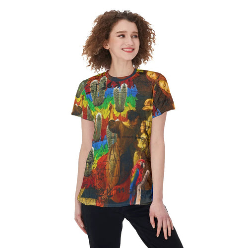 AND THIS, IS THE RAINBOW BRUSH CACTUS. II Women's Velvet All Over