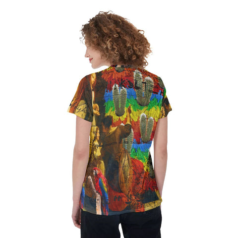 AND THIS, IS THE RAINBOW BRUSH CACTUS. II Women's Velvet All Over