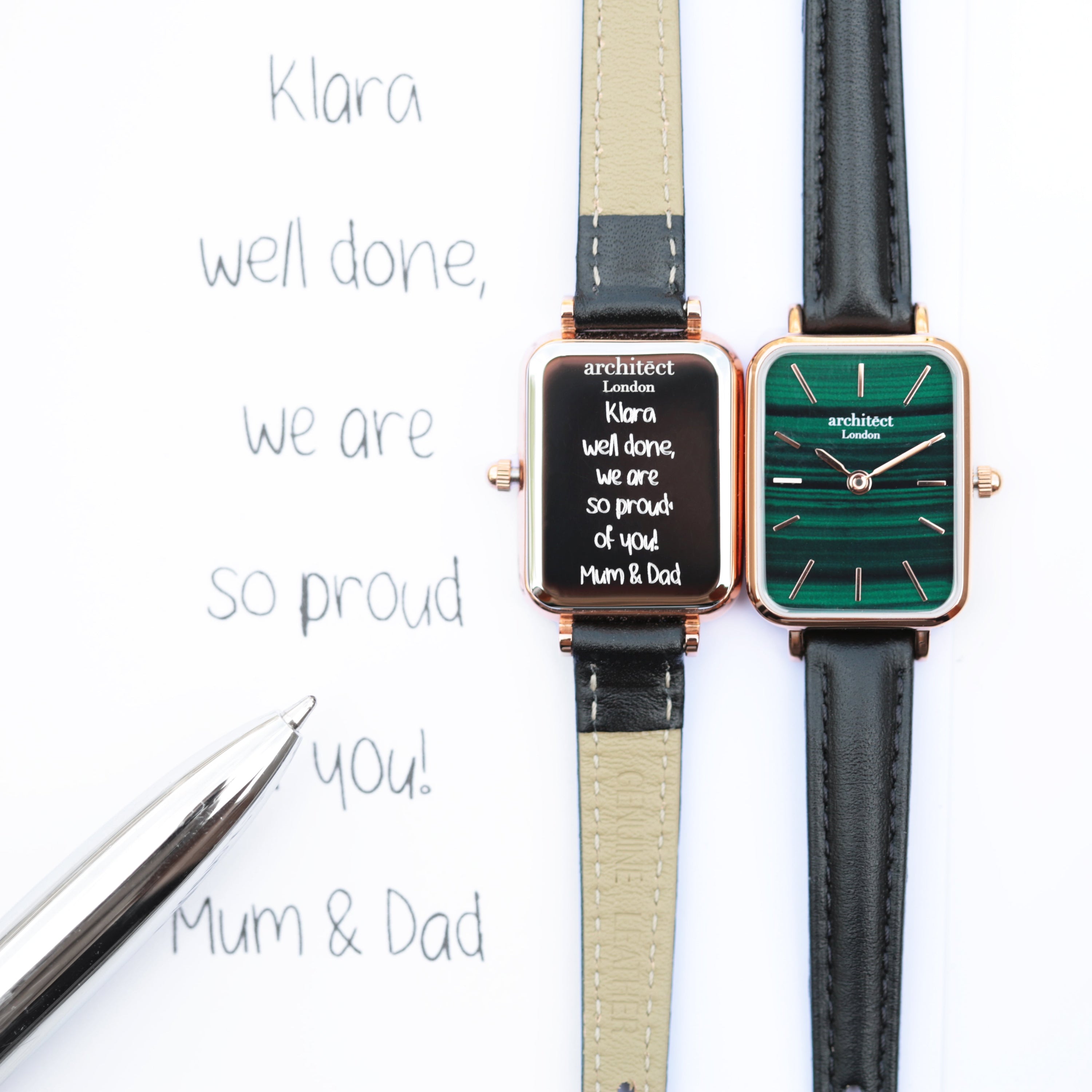 Ladies Architēct Lille - Pine Green - Handwriting Engraving