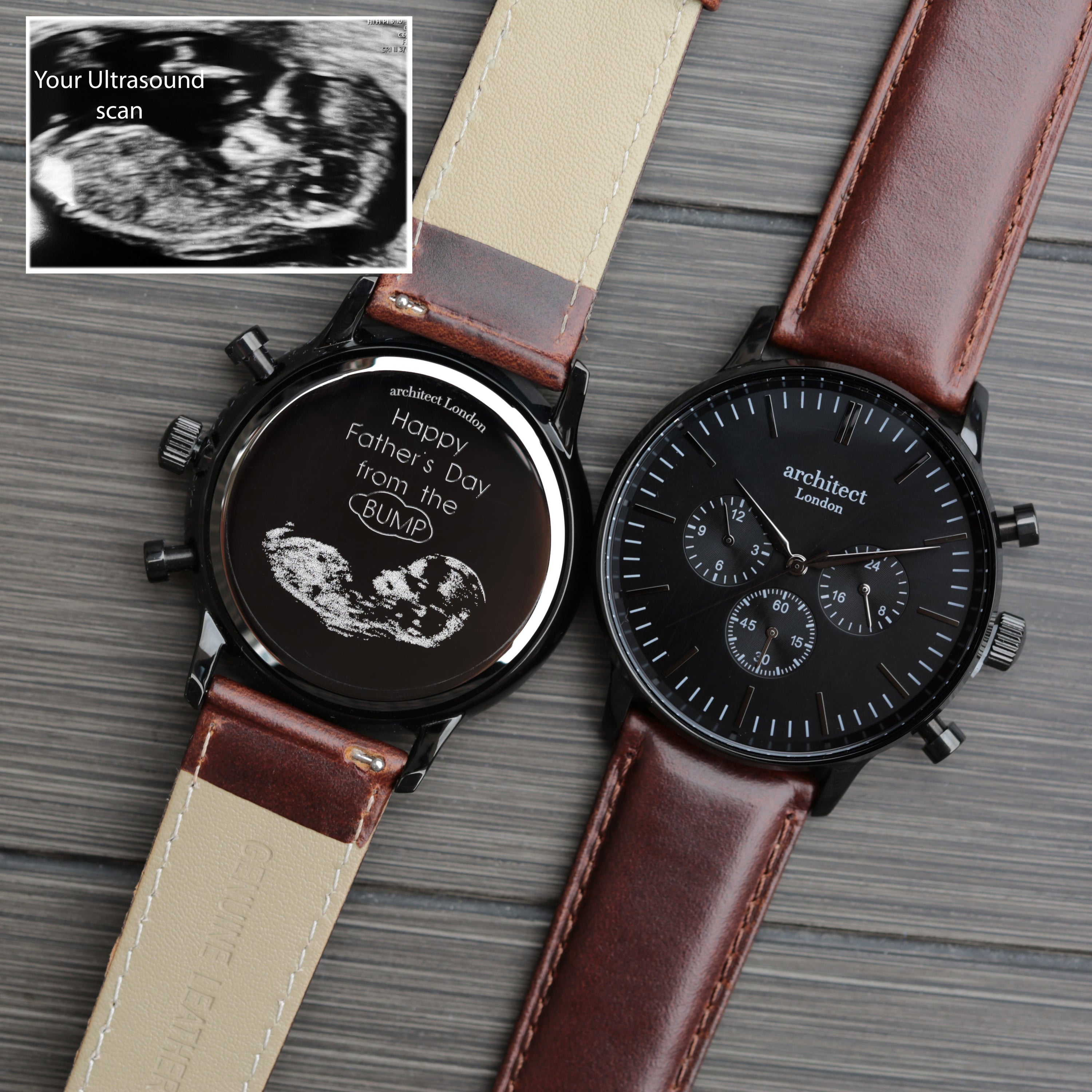 Handwriting Engraving - Men's Architect Motivator Black with Walnut