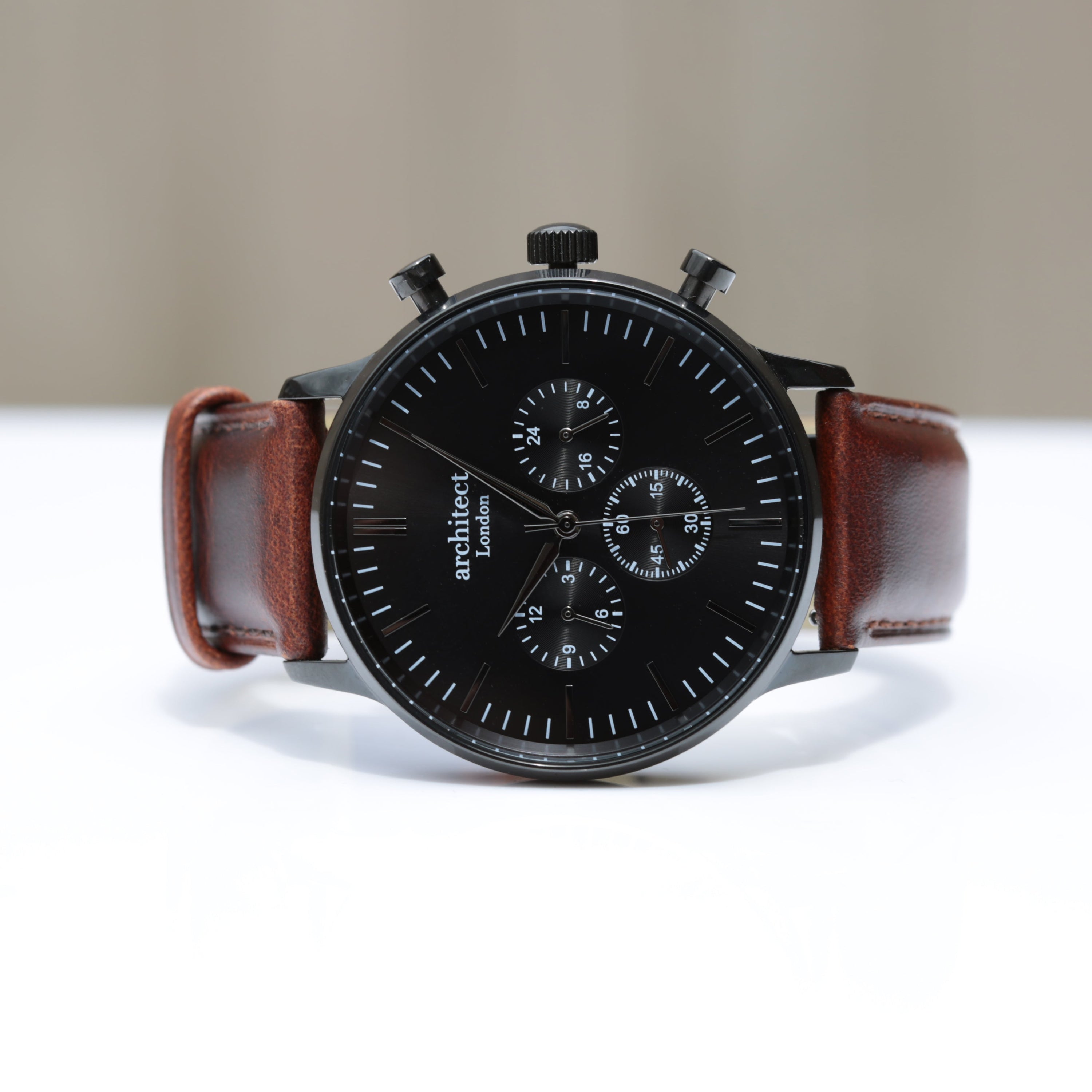 Handwriting Engraving - Men's Architect Motivator Black with Walnut