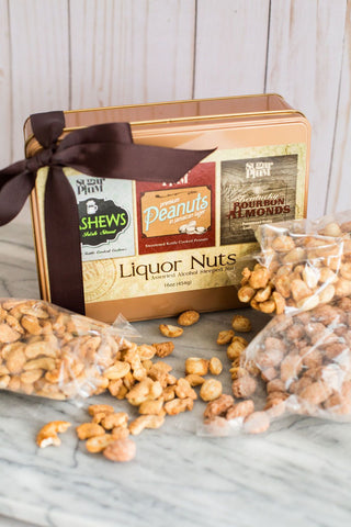 Beer & Bourbon Liquor Nuts Gift Tin – Assorted Gourmet Nuts with Irish