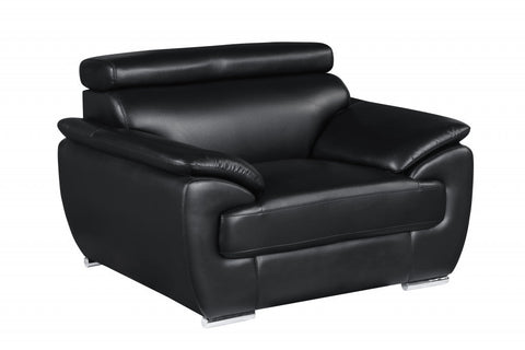 32inches to 38inches Black Captivating Leather Chair