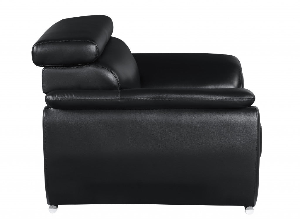 32inches to 38inches Black Captivating Leather Chair