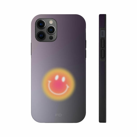 Smiley Face Tough Case for iPhone with Wireless Charging