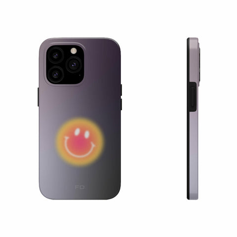 Smiley Face Tough Case for iPhone with Wireless Charging