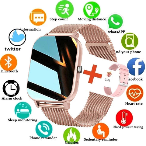 Smart Watch Heart Rate Blood Pressure Color Screen Exercise