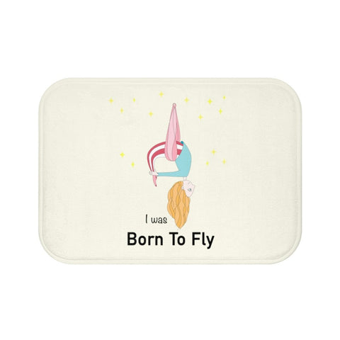 Aerial Yoga Enthusiast Born to Fly Bath Mat