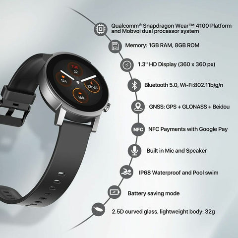 Smartwatch TicWatch E3 1,3" HD