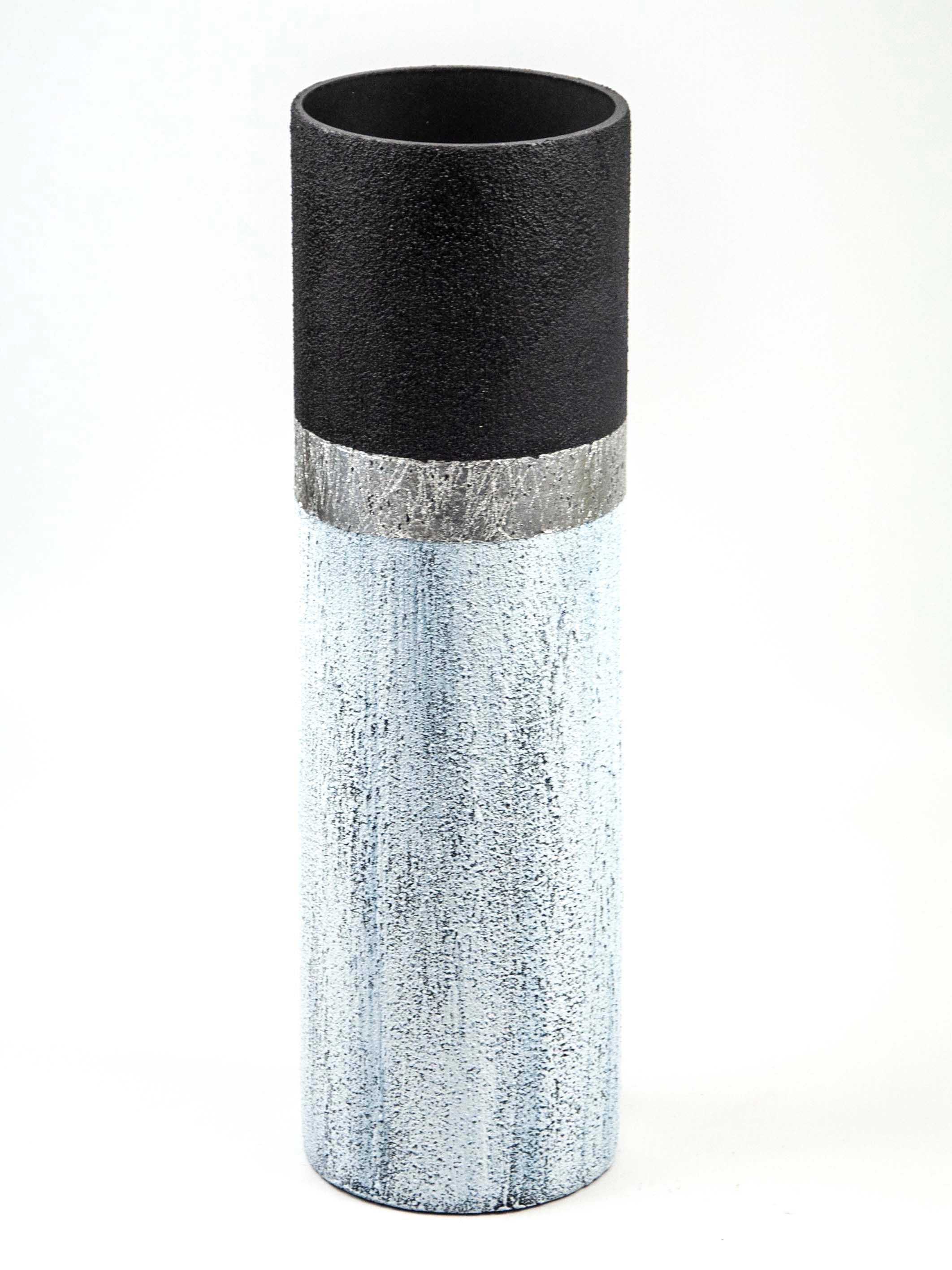 Blue stone imitation vase | Glass vase for flowers | Cylinder Vase |