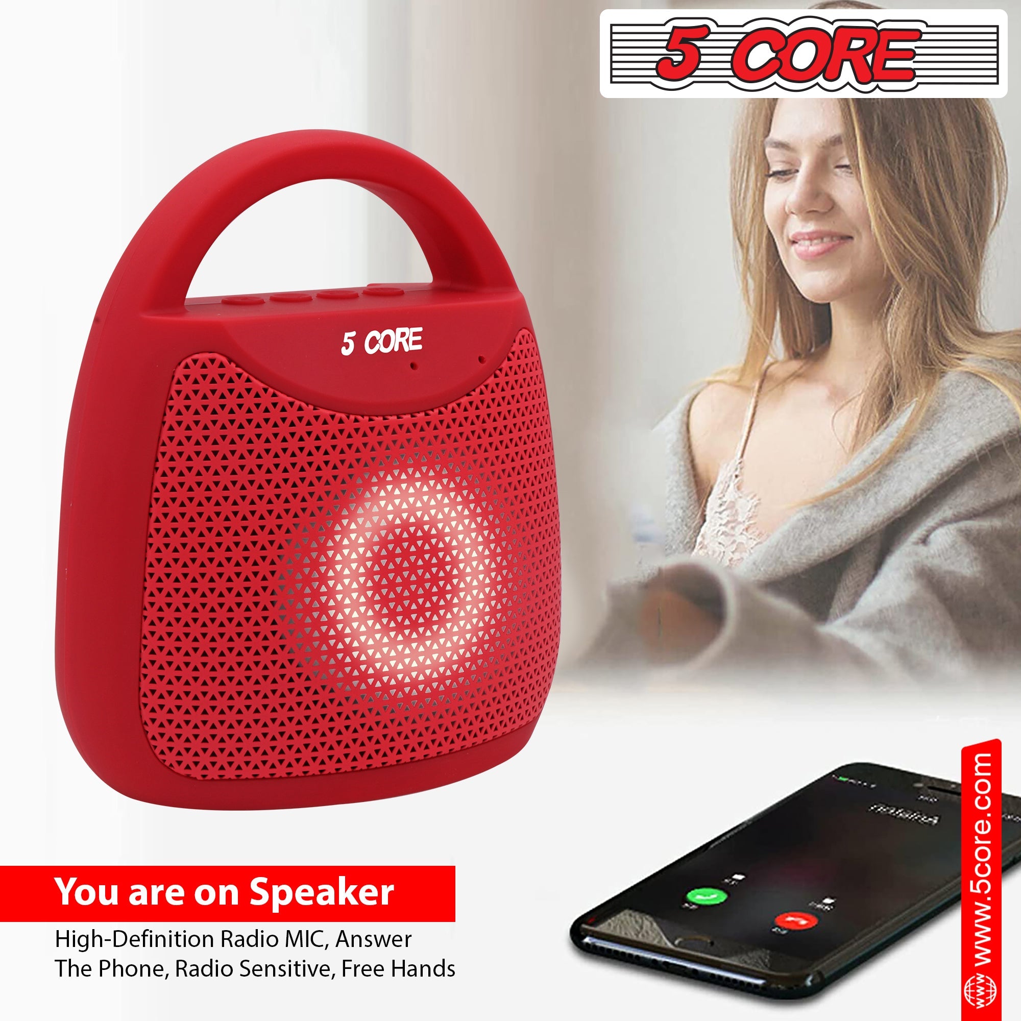 5 Core Bluetooth Speaker Wireless Outdoor Portable Waterproof Loud USB