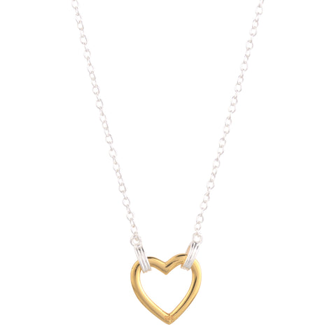 18K Gold Plated Heart Pendant Necklace