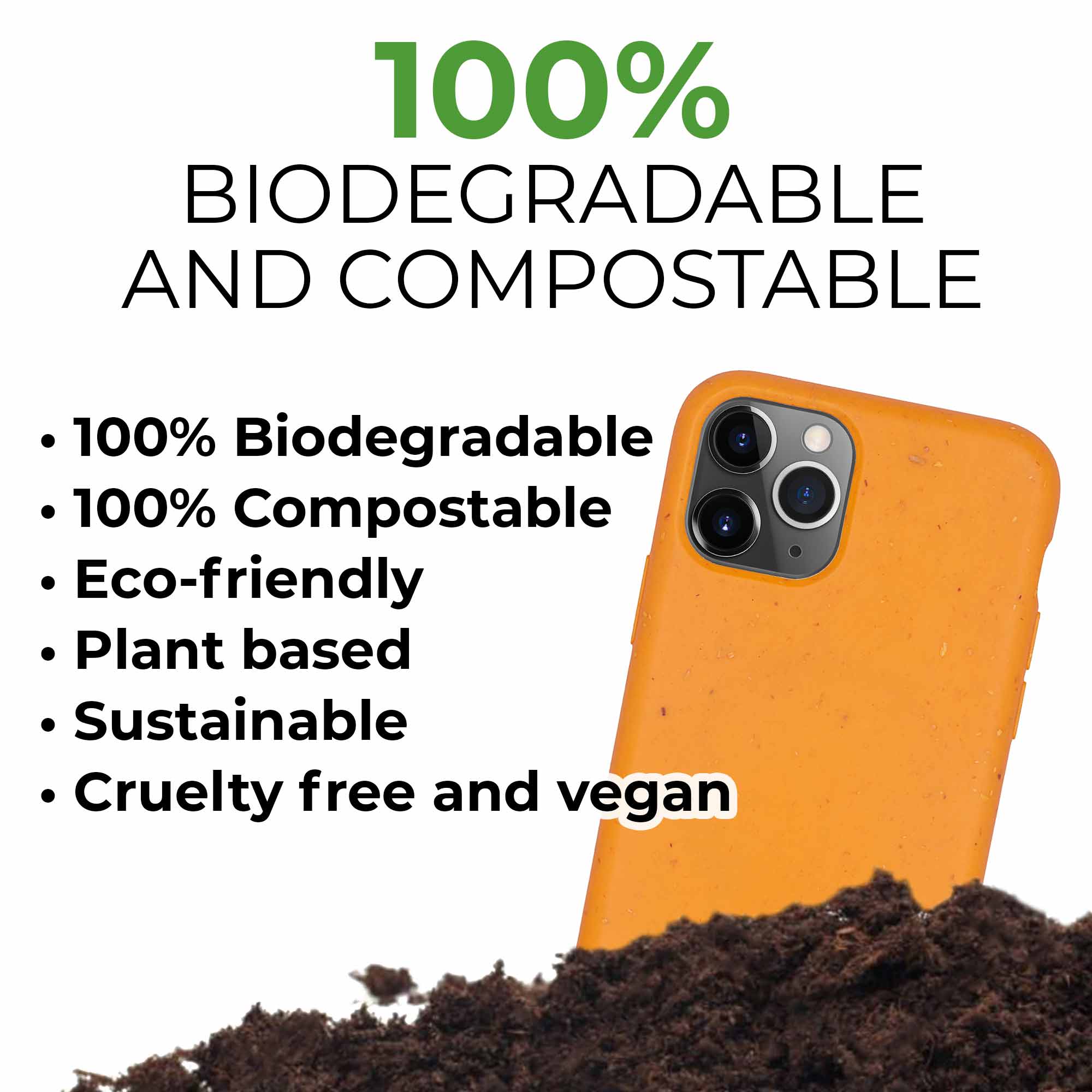 Biodegradable phone case - Orange