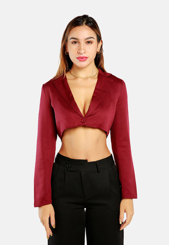 Cropped Tailored Blazer