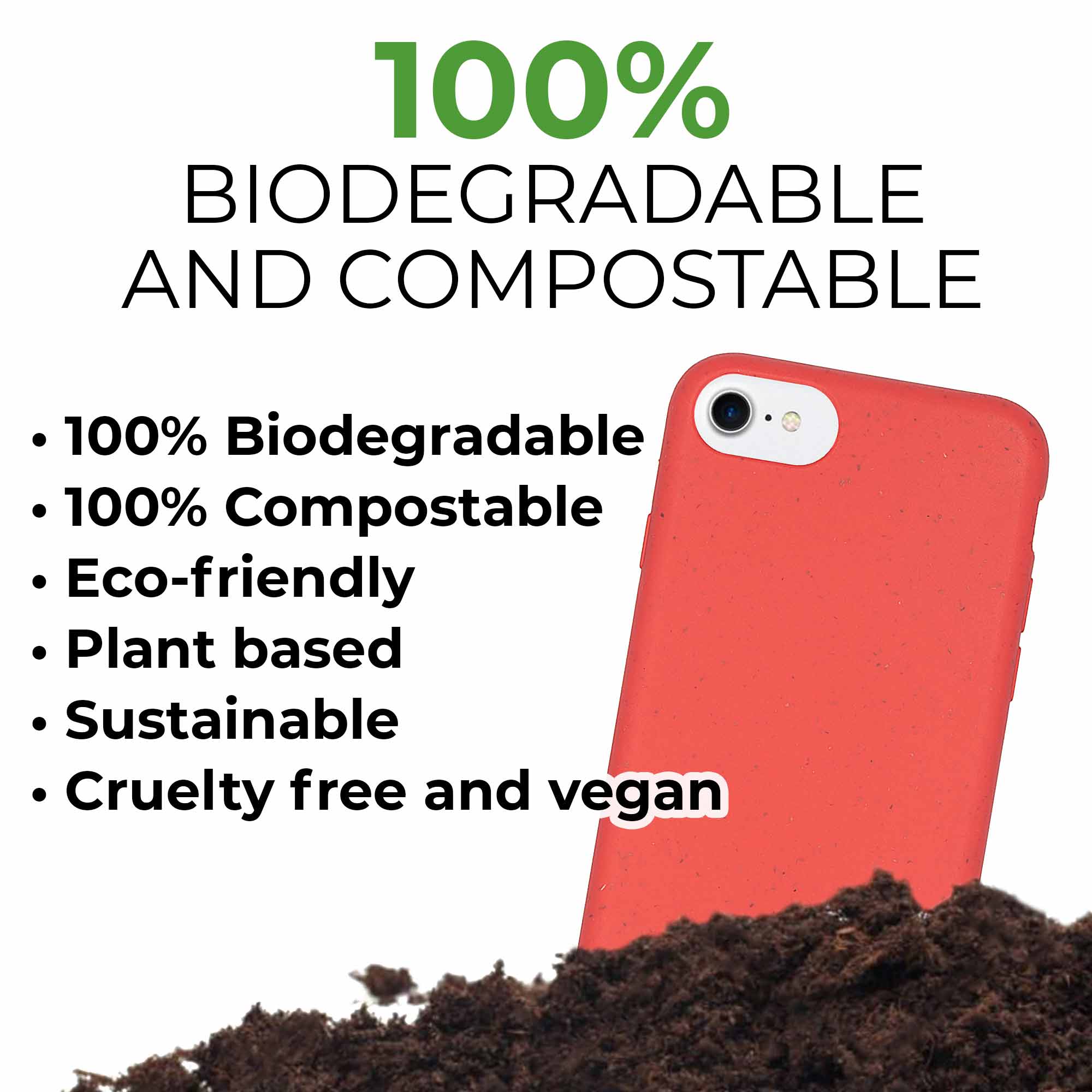 Biodegradable phone case - Red