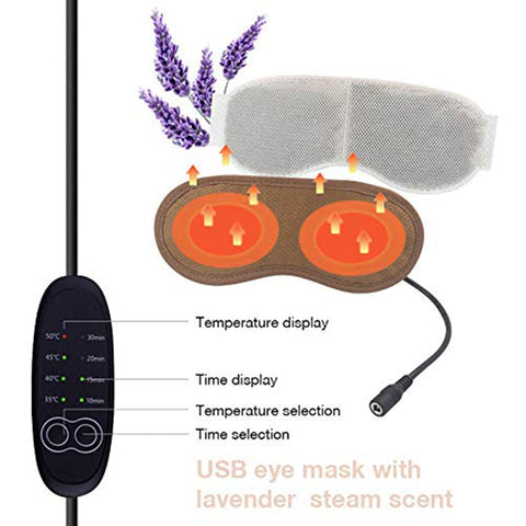 USB Steam Sleeping Eye Mask Shading Mask For Sleep Soft Adjustable