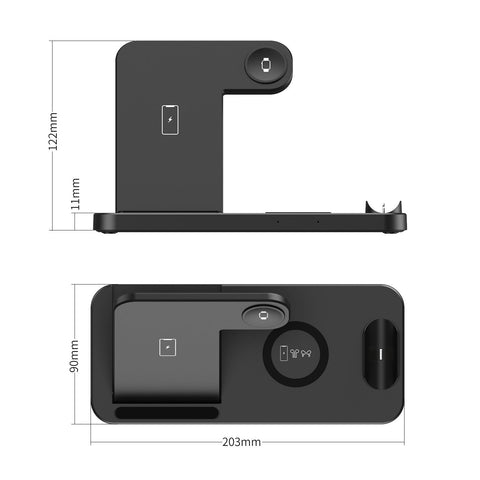 Stazione di ricarica wireless Dragon per telefoni iPhone e Samsung