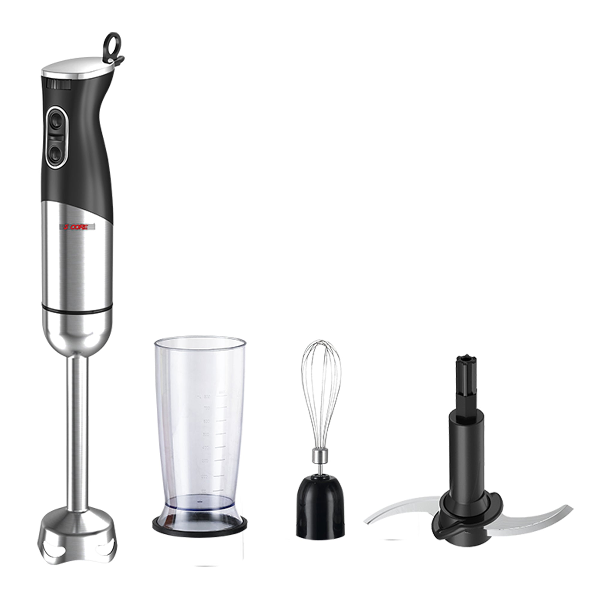 5 Core Immersion Hand Blender 400/500W Electric Hand Mixer Whisk w 2