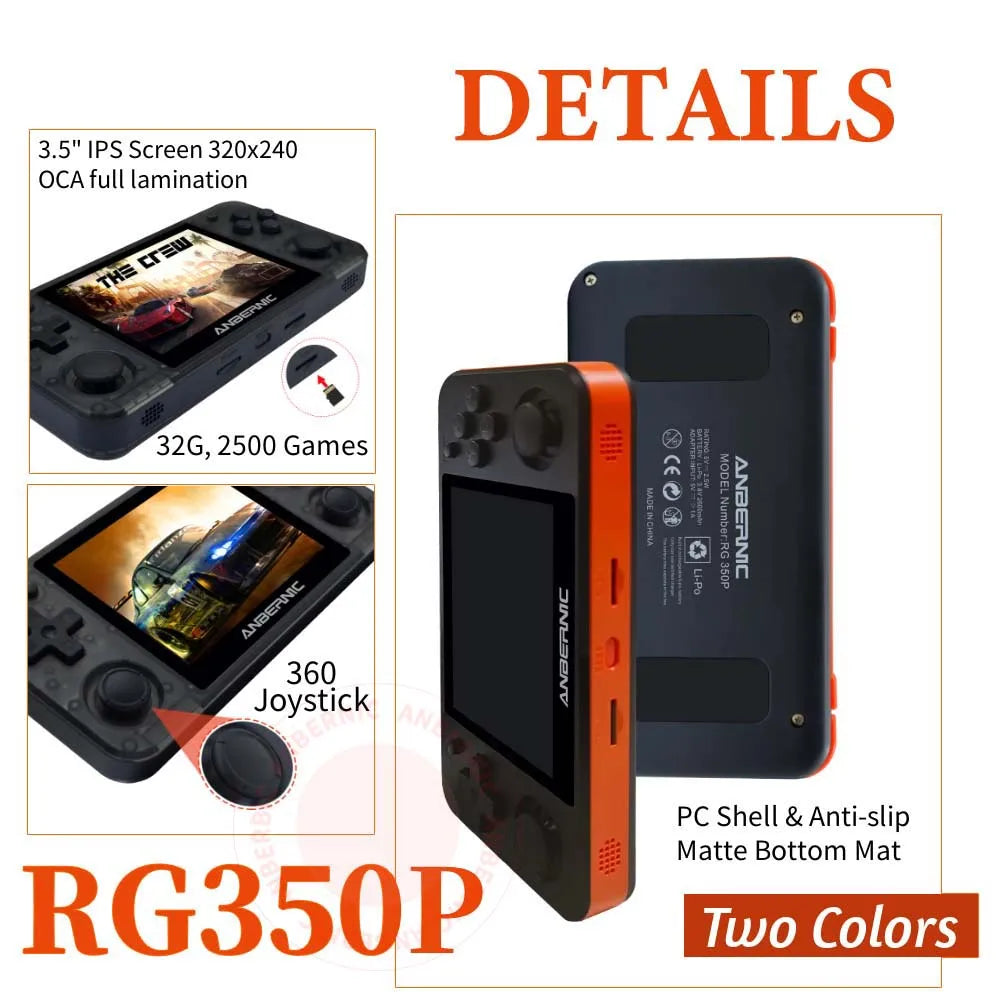 Anbernic RG350P Handheld Game Console 3.5 IPS Screen 2500 Retro Games