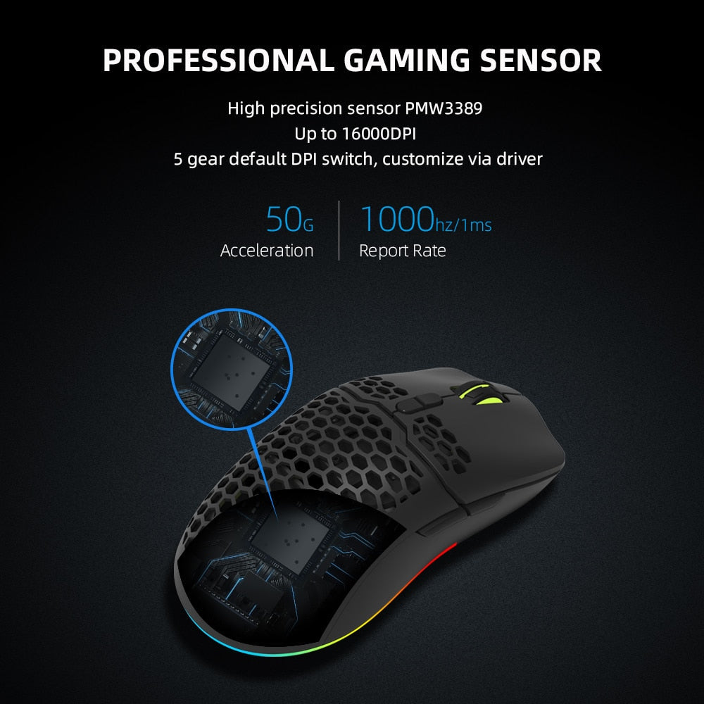 Mouse da gioco RGB da 16.000 DPI