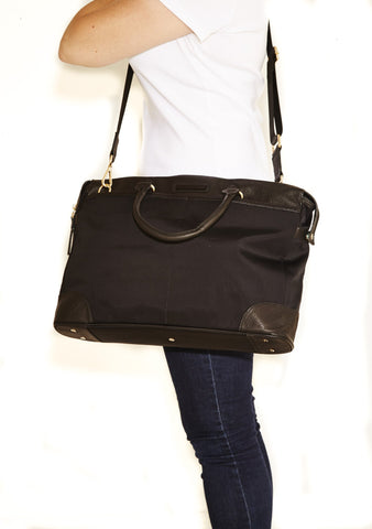 Jacki Easlick Black nylon briefcase