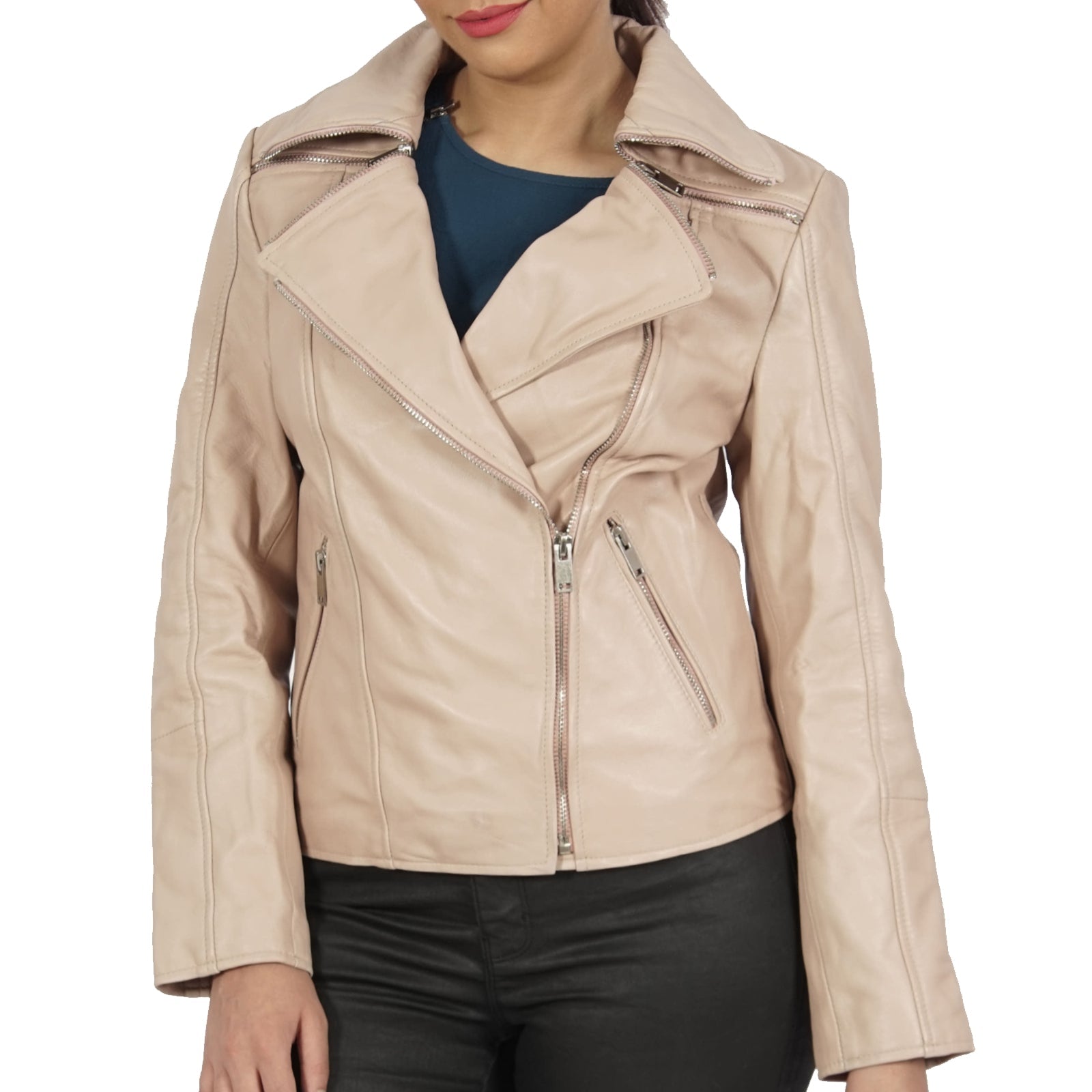 Janet Asymmetric Leather Jacket