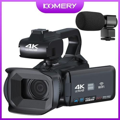 Komery Youtube Camcorder 4k Ultra Hd Camera Camcorders 64mp Streaming