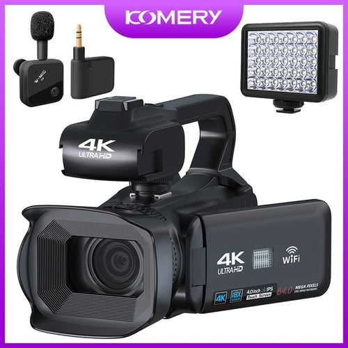 Komery Youtube Camcorder 4k Ultra Hd Camera Camcorders 64mp Streaming