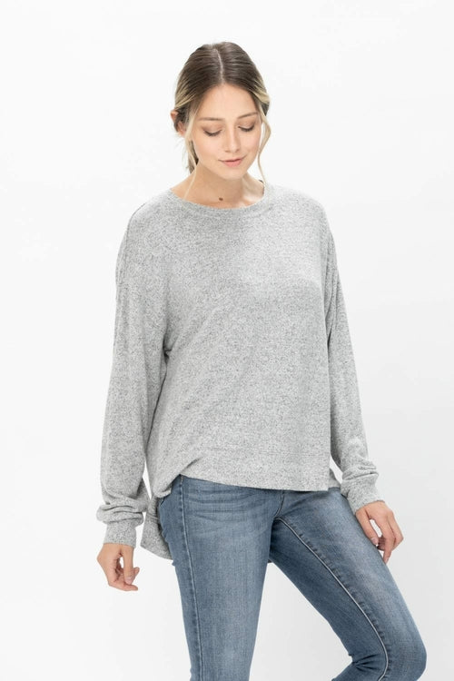 Casual Long Sleeve Round Neck T Shirts Blouses Sweatshirts Tops