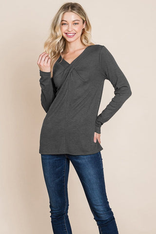 Fold knotted Twist Sweatshirts