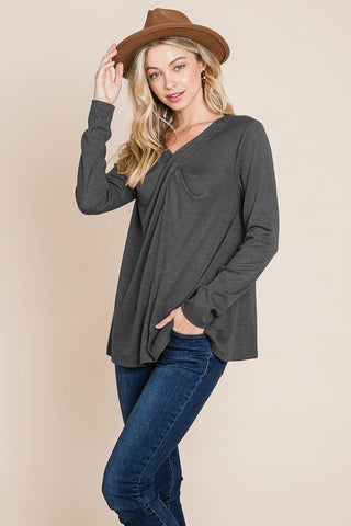 Fold knotted Twist Sweatshirts