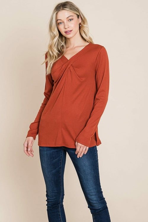 Fold knotted Twist Sweatshirts