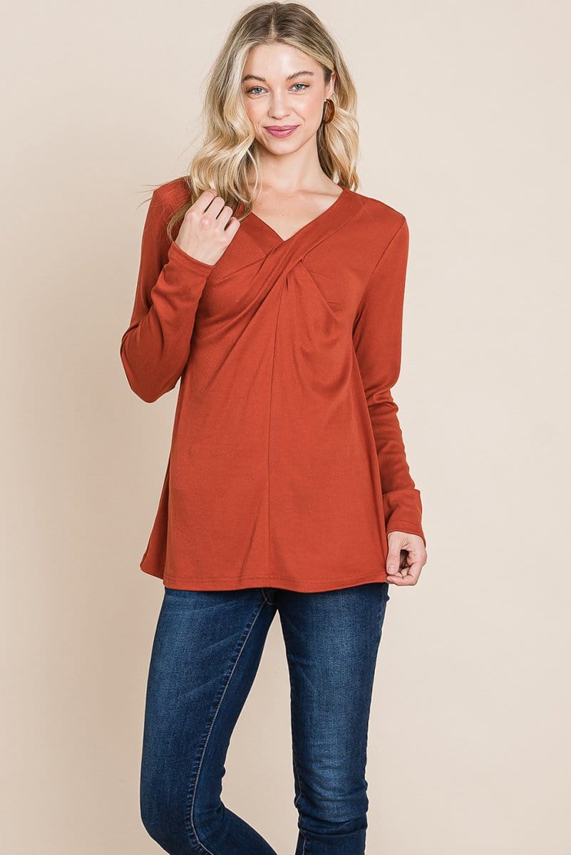 Fold knotted Twist Sweatshirts