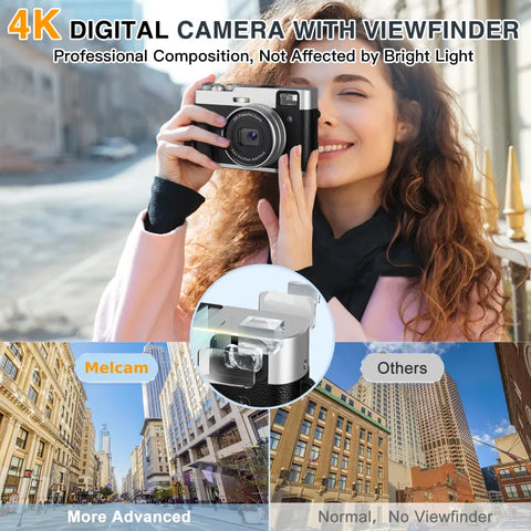 4K Digital Camera Auto Focus 48MP Vlogging Camera for YouTube and