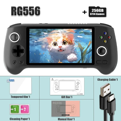 ANBERNIC RG556 Handheld Game Console 5.48-inch AMOLED Screen Android