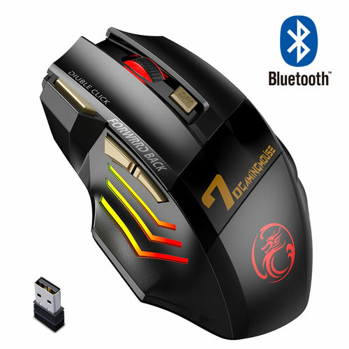 Mouse da gioco ergonomico silenzioso wireless Bluetooth