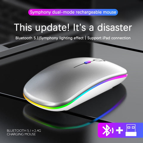 Mouse Bluetooth senza fili RGB