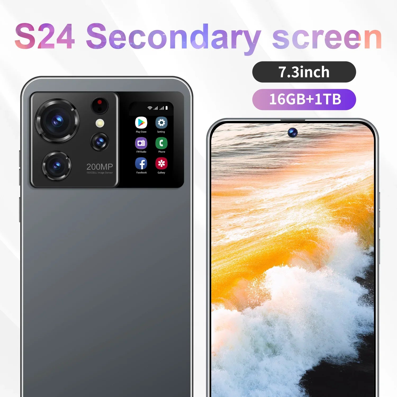 S24 Ultra Cell phone 7.3 Inch Original Smartphone Android13 Mobile