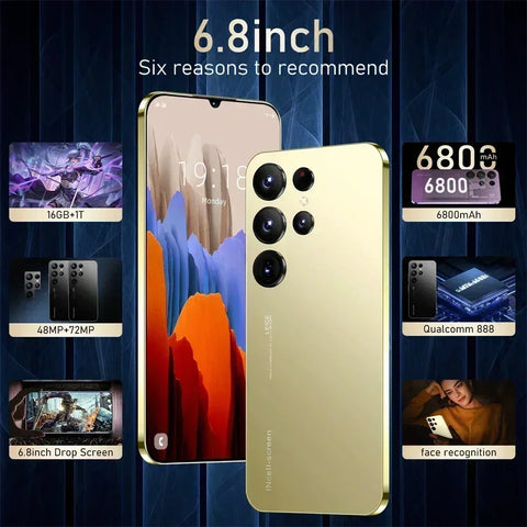 2024 New S24 Ultra Mobile Phones 6.8 HD Screen SmartPhone 16G+1T 5G